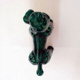 Green Art Deco ceramic poodle