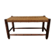 Banc en bois assise en corde 1950
