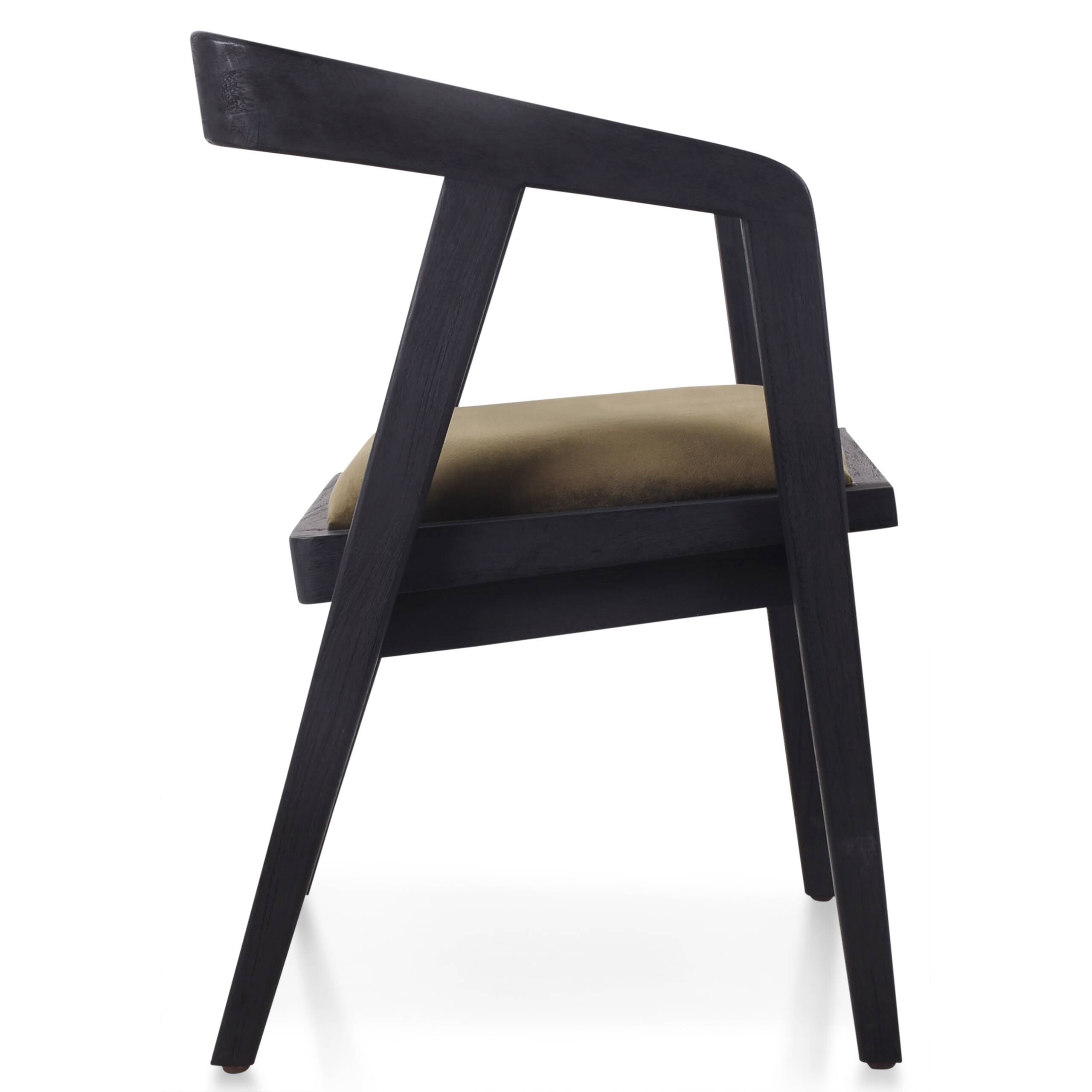 Pair of burnt wood chairs