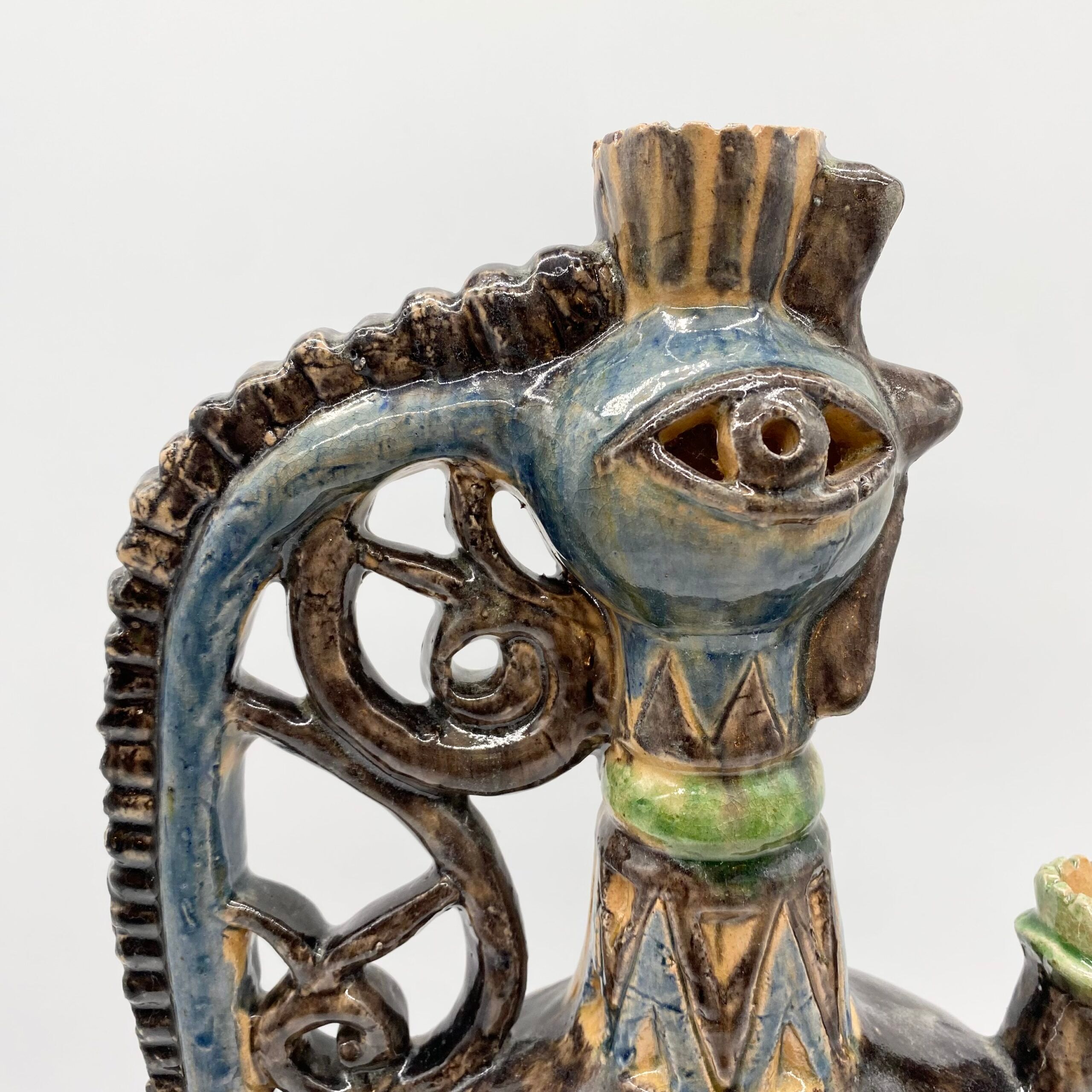 Casserole "Cocotte XXL" ceramic from Manises, 1950s