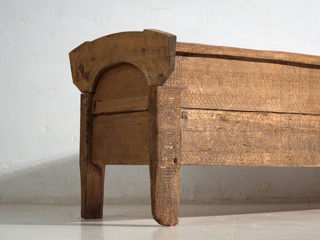 Ancient primitive wooden chest – Transylvania, around 1850