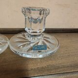 Pair of crystal candlesticks