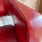 Red armchair 60s in skai