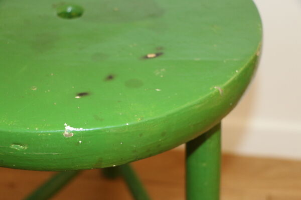 Tabouret tripode bois vert 400mm
