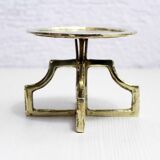 Brutalist brass candle holder