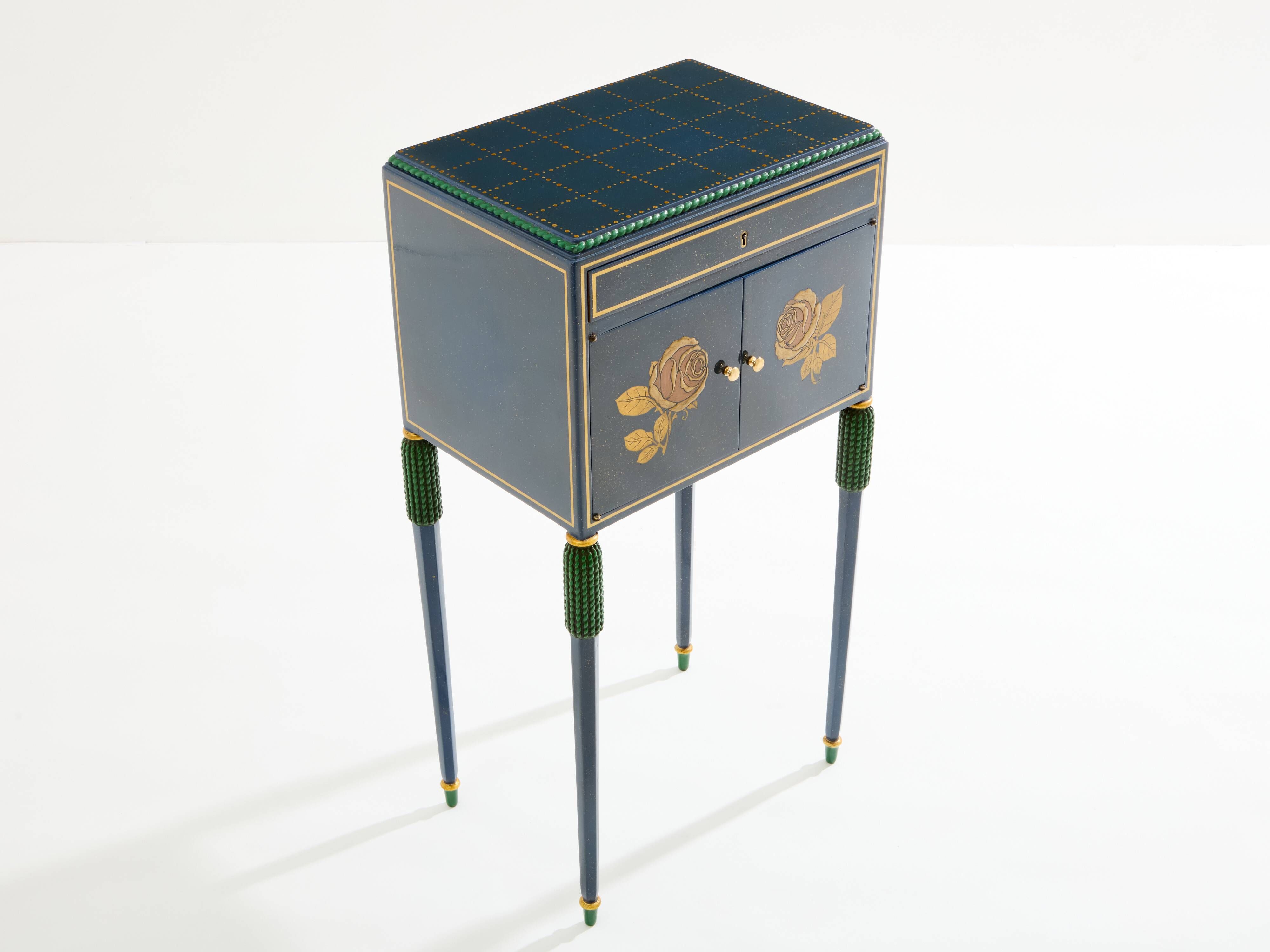 Small cabinet in painted beech by Paul Follot circa 1920