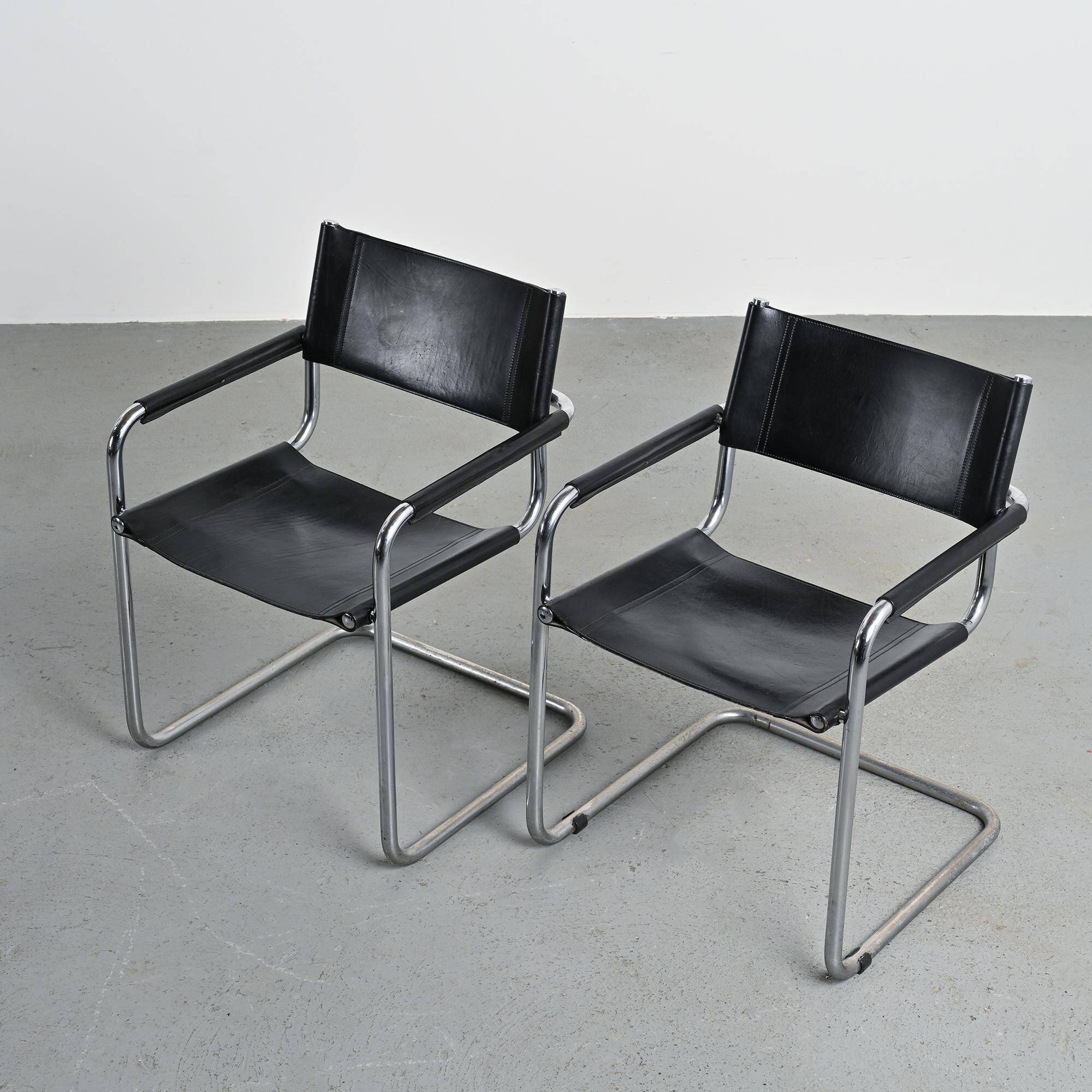 Pair of cantilever armchairs by Matteo Grassi, Italy, circa 1970.