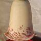 nickel lamp 1900 chiseled, glass paste eggshell and fuchsia 40x9 magnificent