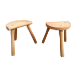 Lot de tabourets tripode