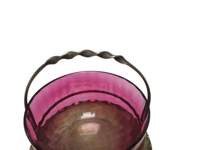 Antique Art Nouveau British basket, 1900s