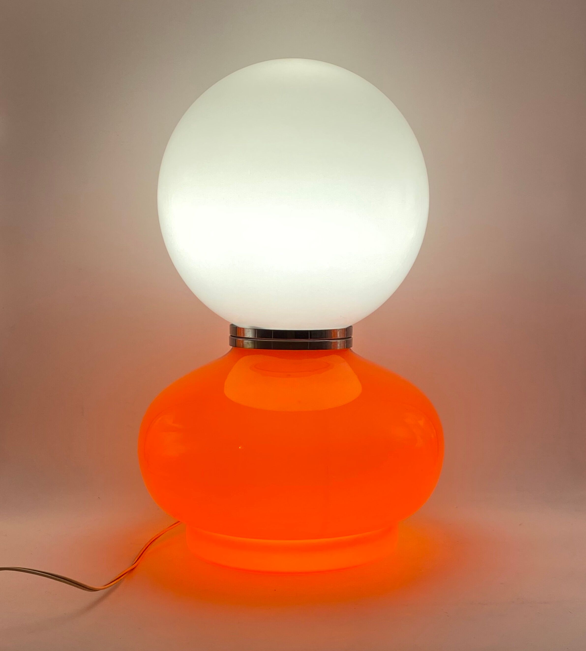 Space age red murano glass table lamp, 1970s