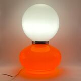 Space age red murano glass table lamp, 1970s