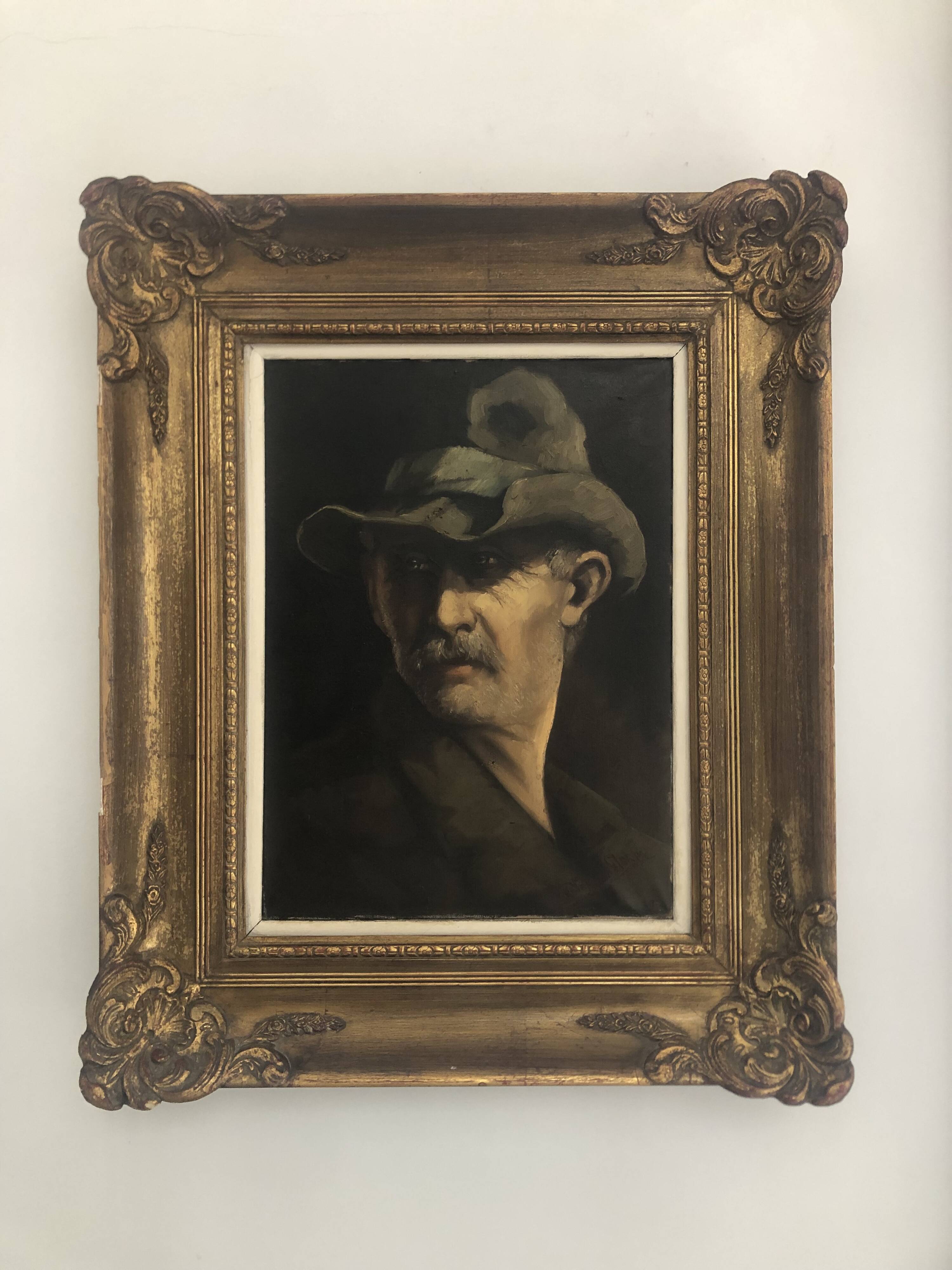 Portrait à l’huile d’homme âgé