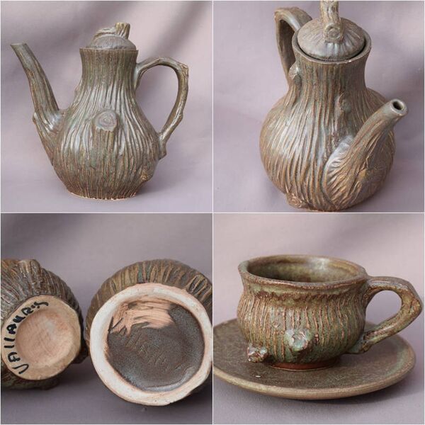 Service à café vintage vallauris ''tronc