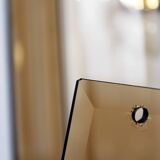 Italian chandelier in brass and beveled glass