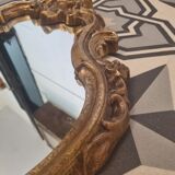 Louis XV style baroque gilded wood mirror (72x41 cm)