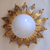 Gilded metal ceiling lamp
