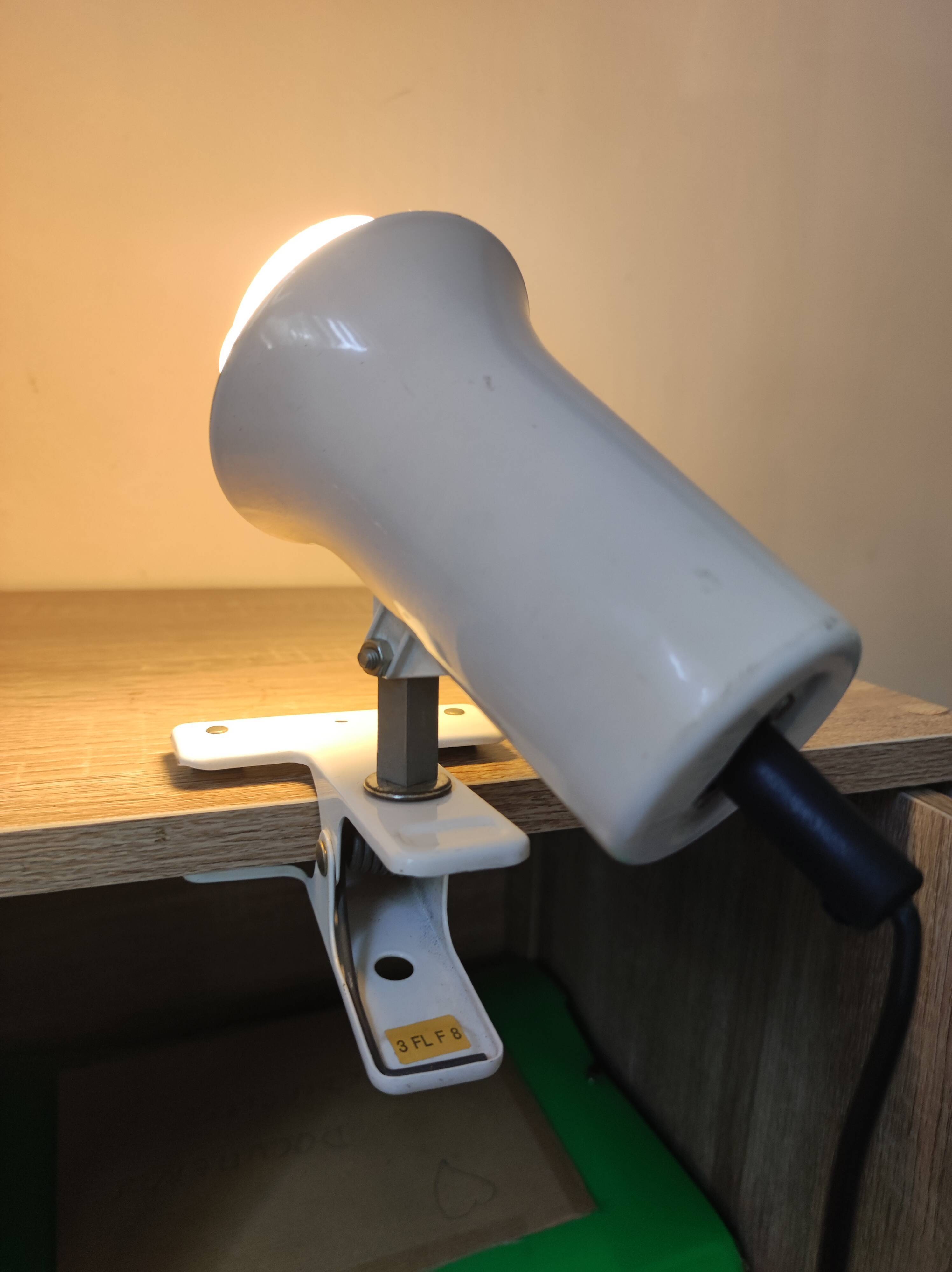 Lampe spot à pince métal aluminium vintage