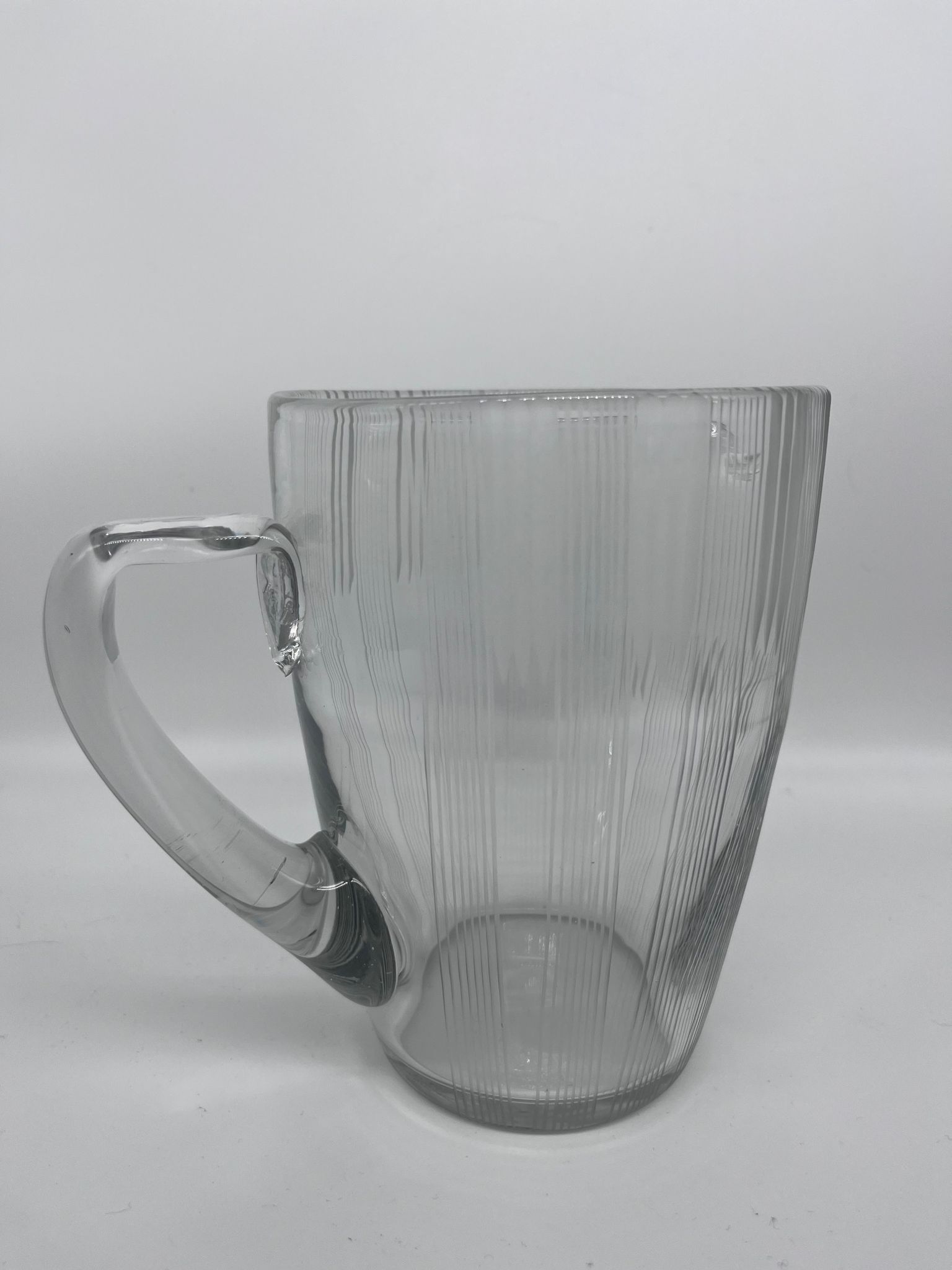 50s chiseled glass pitcher
