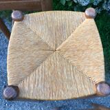 High stools mulched in oak