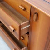 1970s Italian design brutalist-modernist geometric sideboard