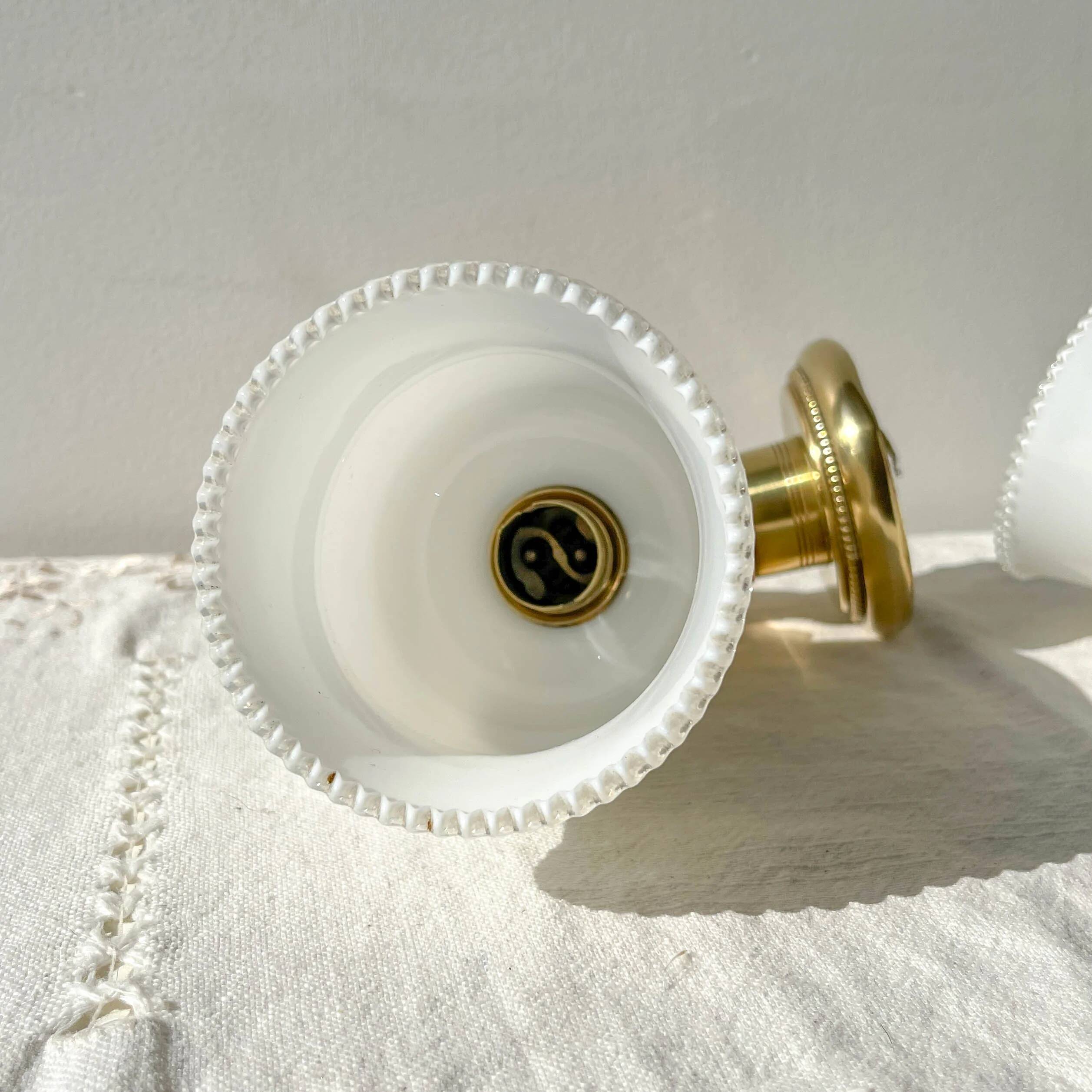 Pair of vintage brass wall sconces – Maison Jansen, 1960s