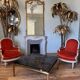 Important Coffee Table with a Lacquered Wood Panel from the 19th Century