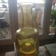 Vase / pitcher in amber yellow bubbled glass - 1970s