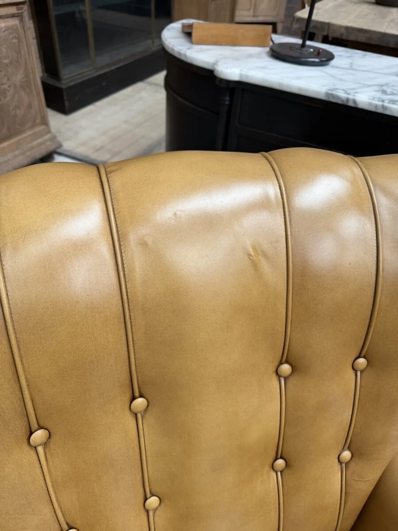 1950s leather armchair