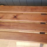 Metal and wood locker room bench