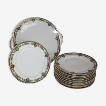 Limoges porcelain dessert service