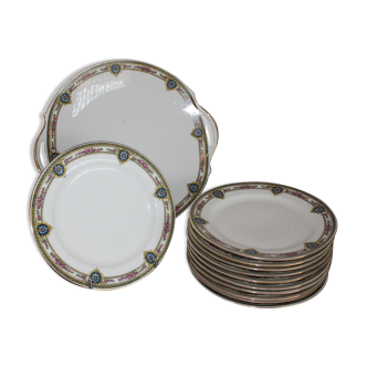 Limoges porcelain dessert service