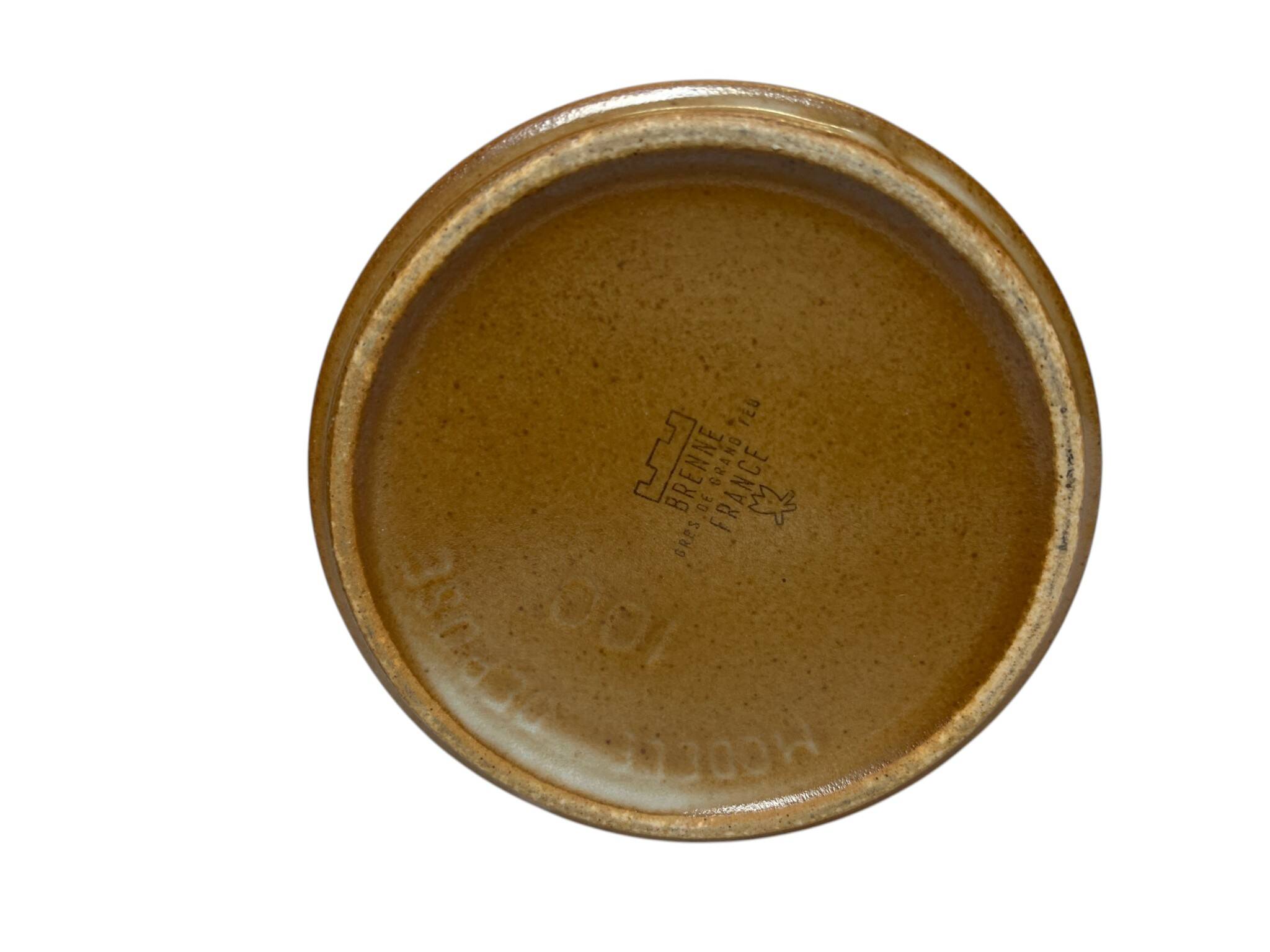 Brenne pottery, off-centre jug in stoneware from the 20th century.