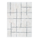 Berber rug 120x180 cm white with black lines
