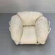 Edra Corbeille Armchair – In ivory white leather