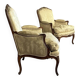 Pair of large Louis XV armchairs stamped Nicolas Quinibert Foliot, Paris, 18th century