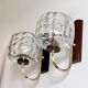 Appliques murales vintage laiton et verre