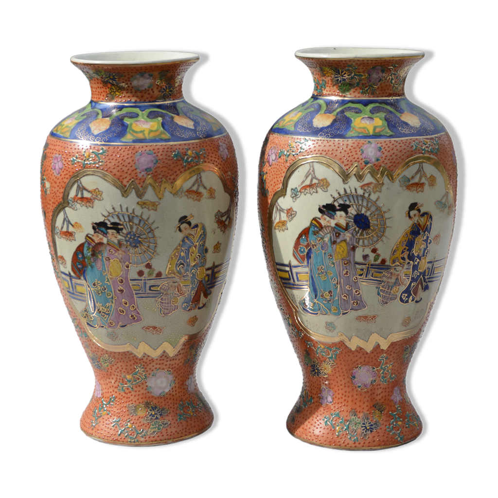 Paire de vases japonais Selency