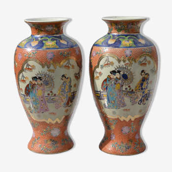 Paire de vases japonais