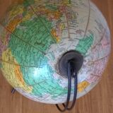 Small terrestrial globe world map of girard and barrère - year 60's