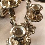Pair of silver candlesticks 800