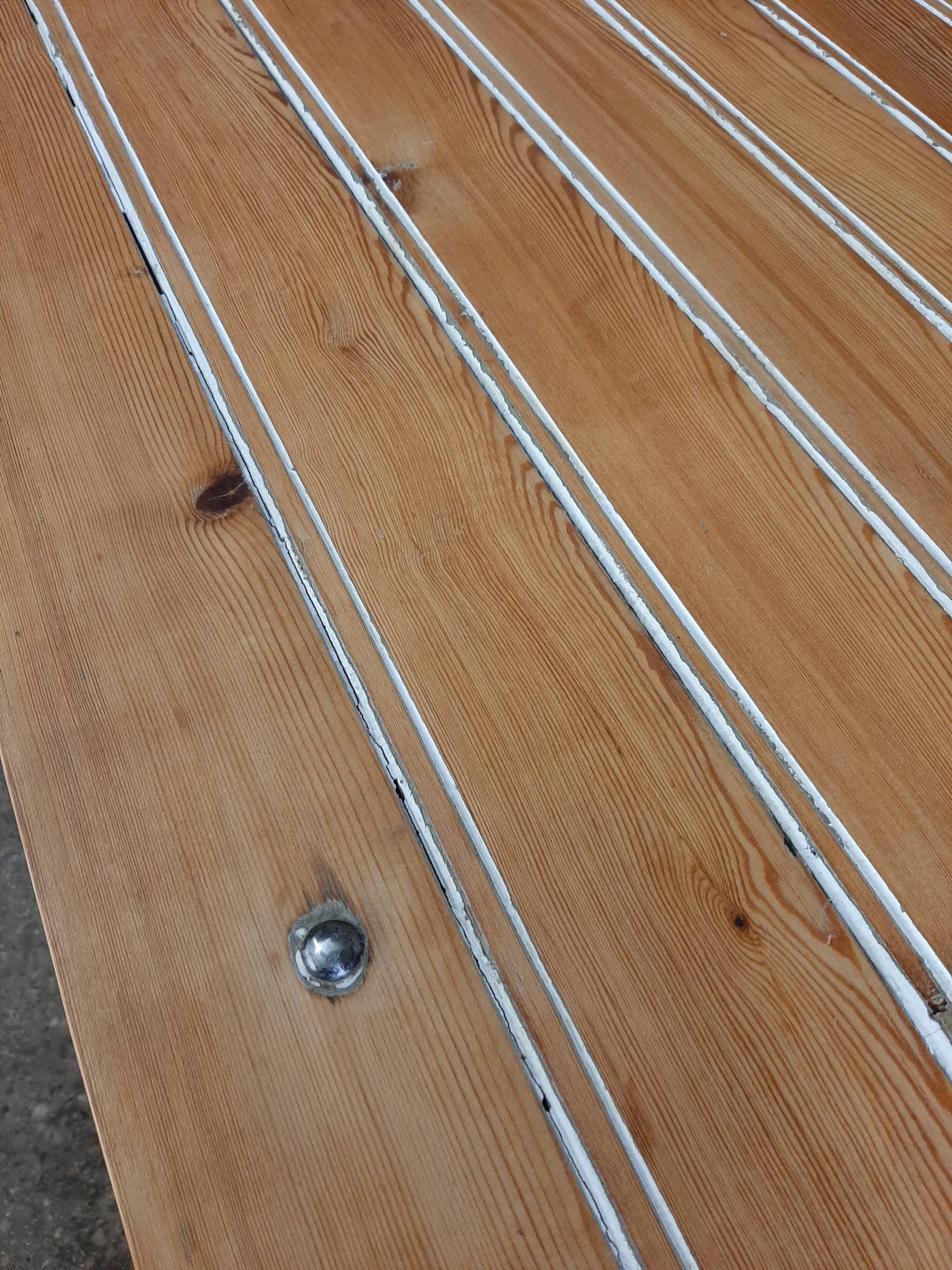 Farm table on trestles