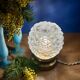 Vintage globe table lamp in moulded glass