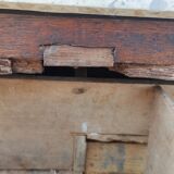 Double-sided oak counter, crate