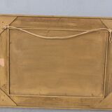1940 style mirror in open gilded wood