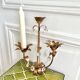 Flower and tassel applique candle holder