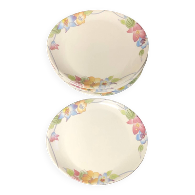 15 assiettes a fleur multicolore fleuries