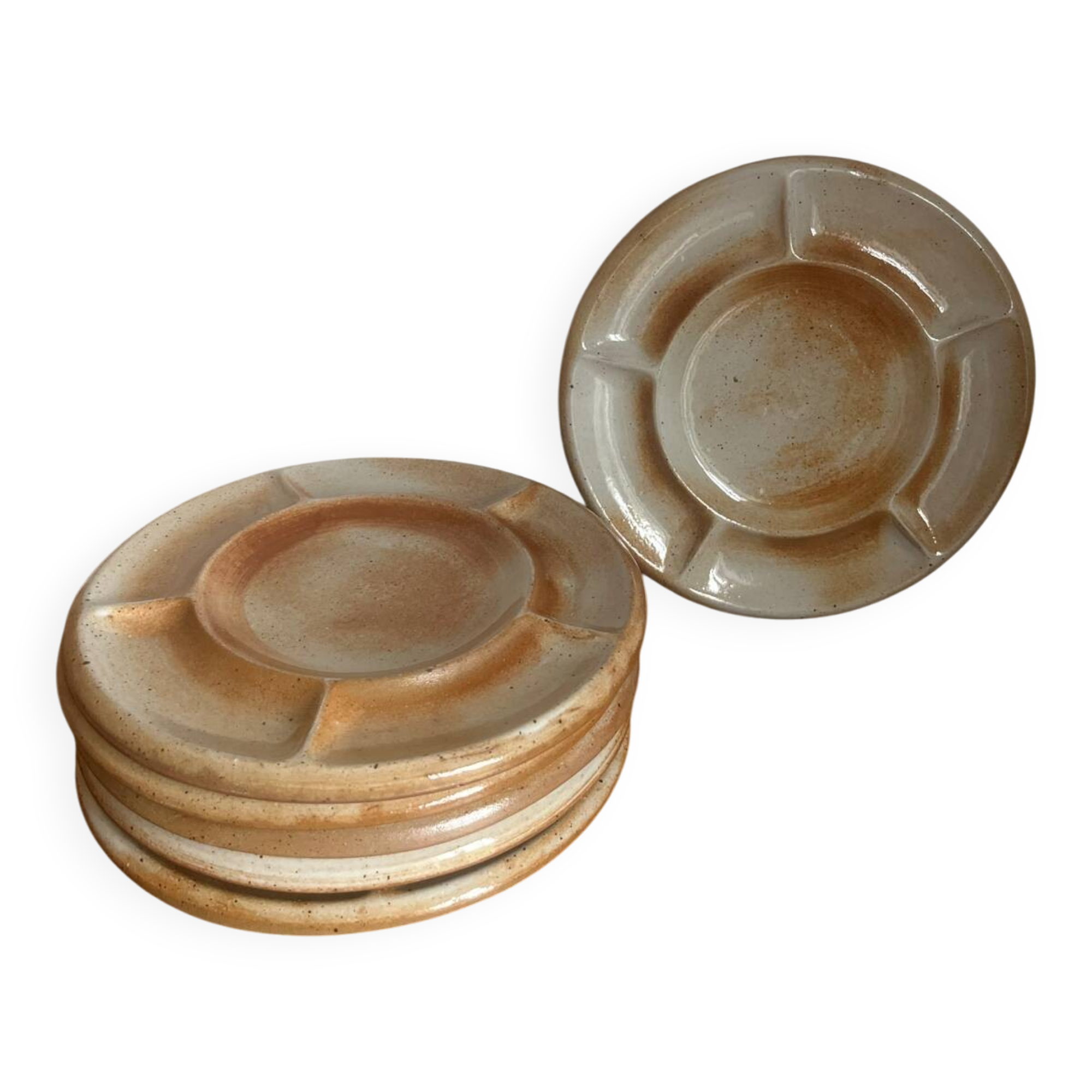 6 stoneware plates