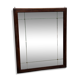 Vintage sectional wall mirror with wooden frame & brass details, 1950s