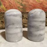 Vintage Marble Salt and Pepper Shakers